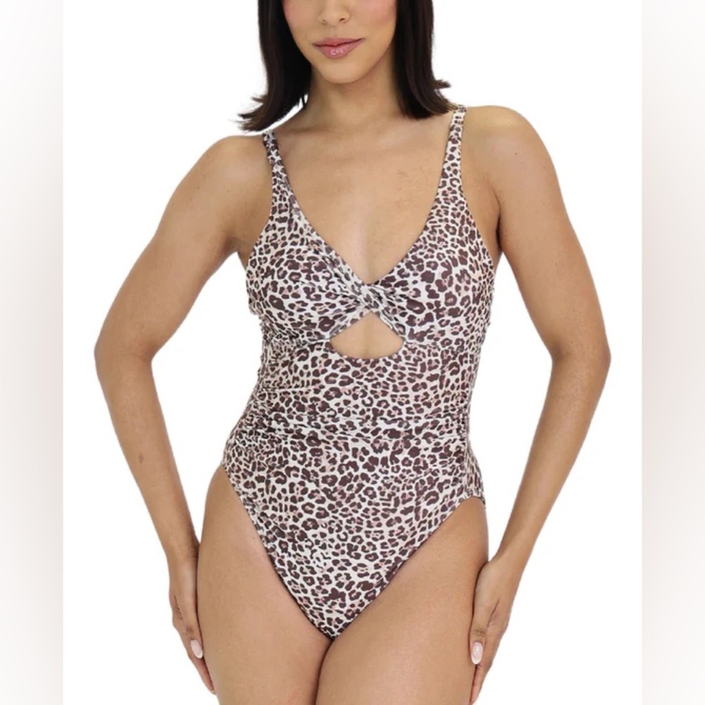 Tahari Animal Print One-Piece Swimsuit NWT